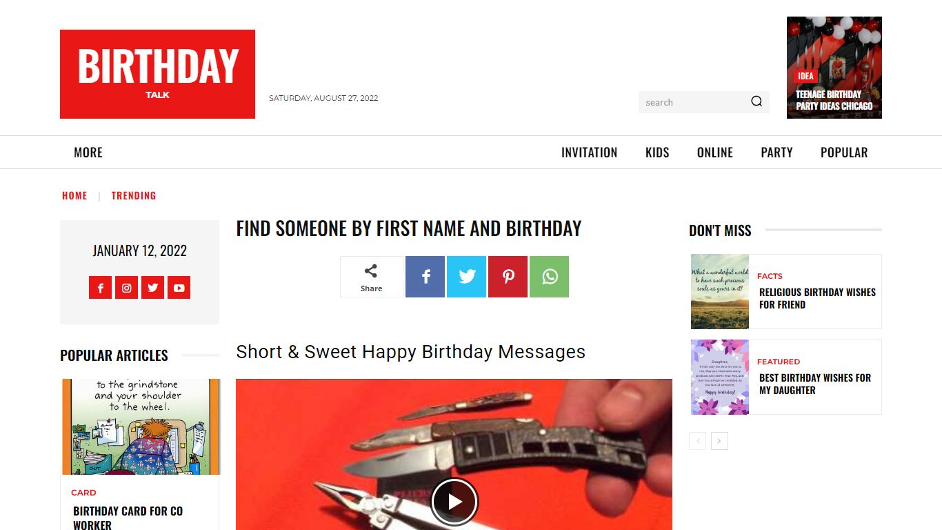 Find Someone By First Name And Birthday - BirthdayTalk.net